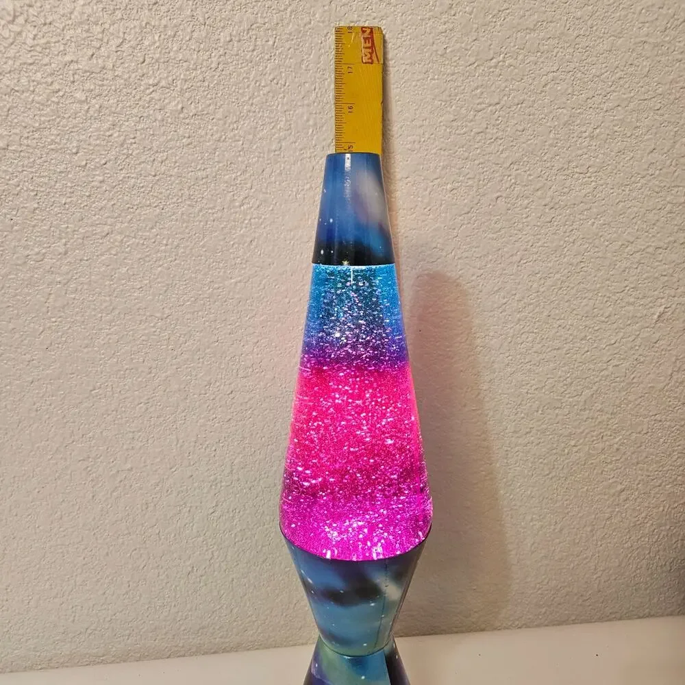 Vintage Y2K Lava Lamp Lite Glitter Wax Trippy Psychedelic